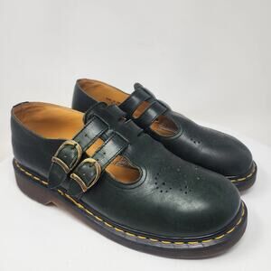 VTG Dr. Martens 8065 Mary Jane UK8/US10 Made England T-Strap Green Leather